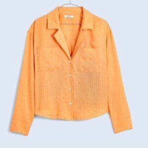 Madewell Ramie Oversized Casual Top Coastal Boho Lightweight Lagenlook